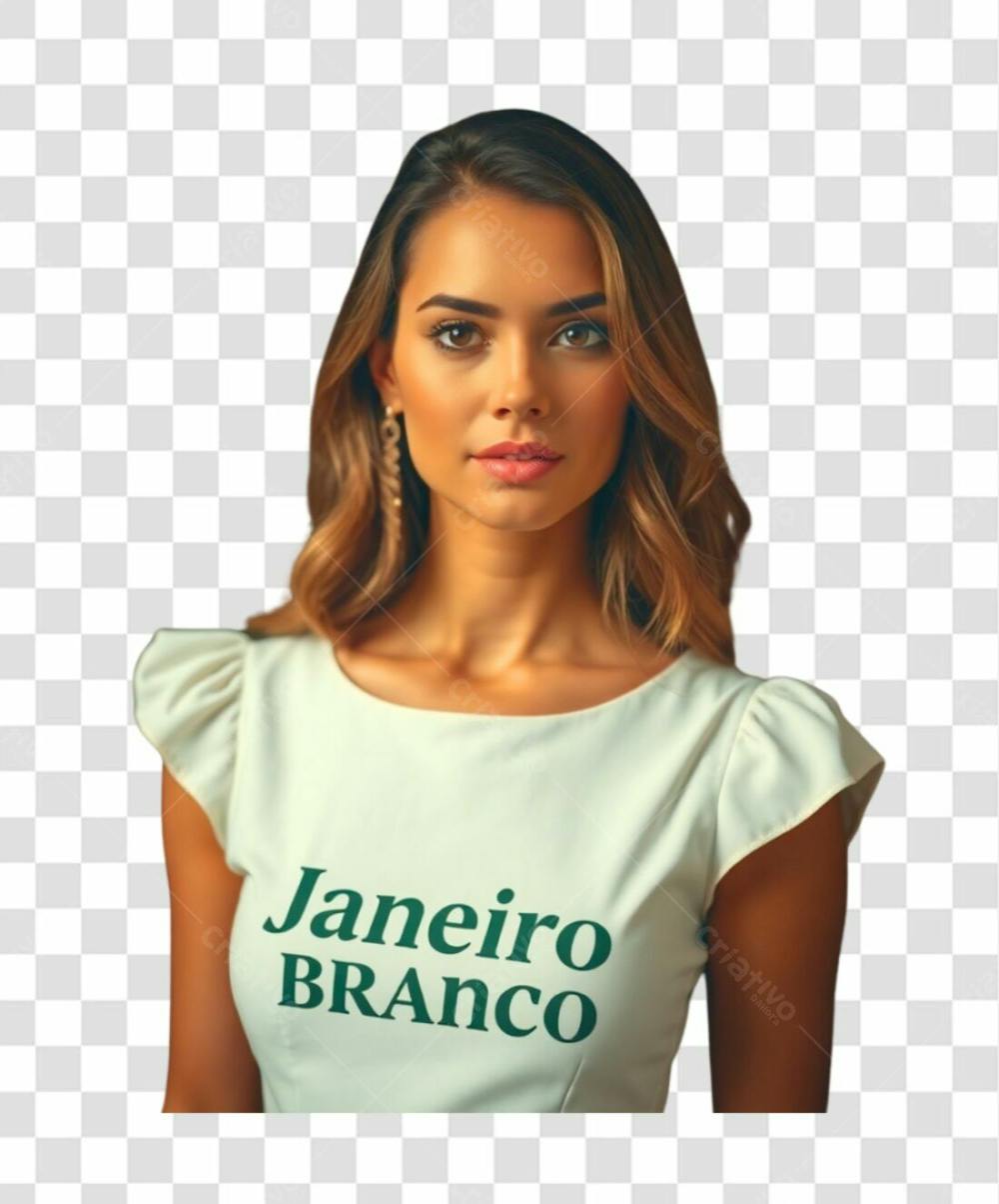 Mulher Com Roupa Branca Janeiro Branco Png Com Fundo Transparente