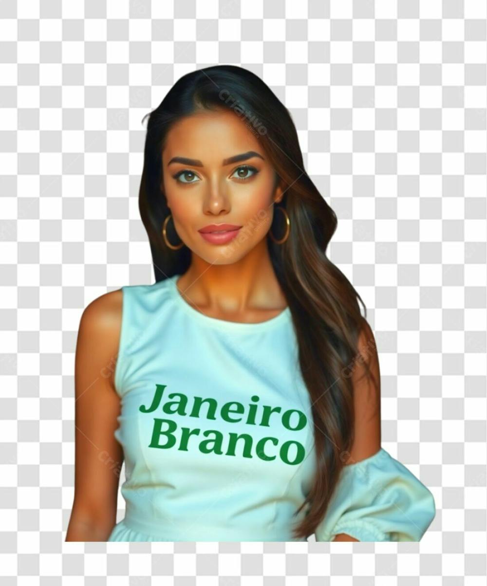 Mulher Com Roupa Branca Janeiro Branco Png Com Fundo Transparente