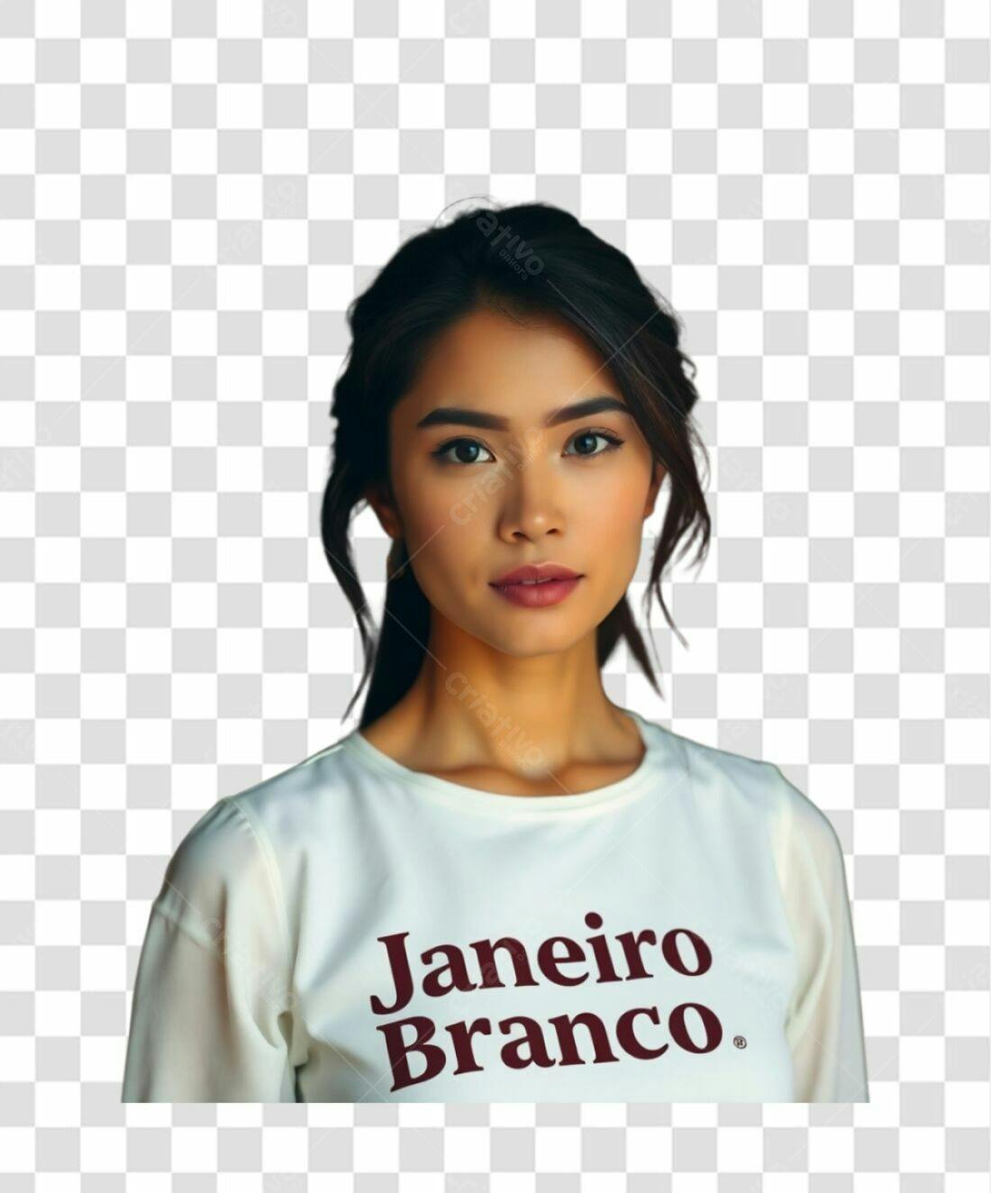 Icone Mulher Janeiro Branco PNG com fundo transparente