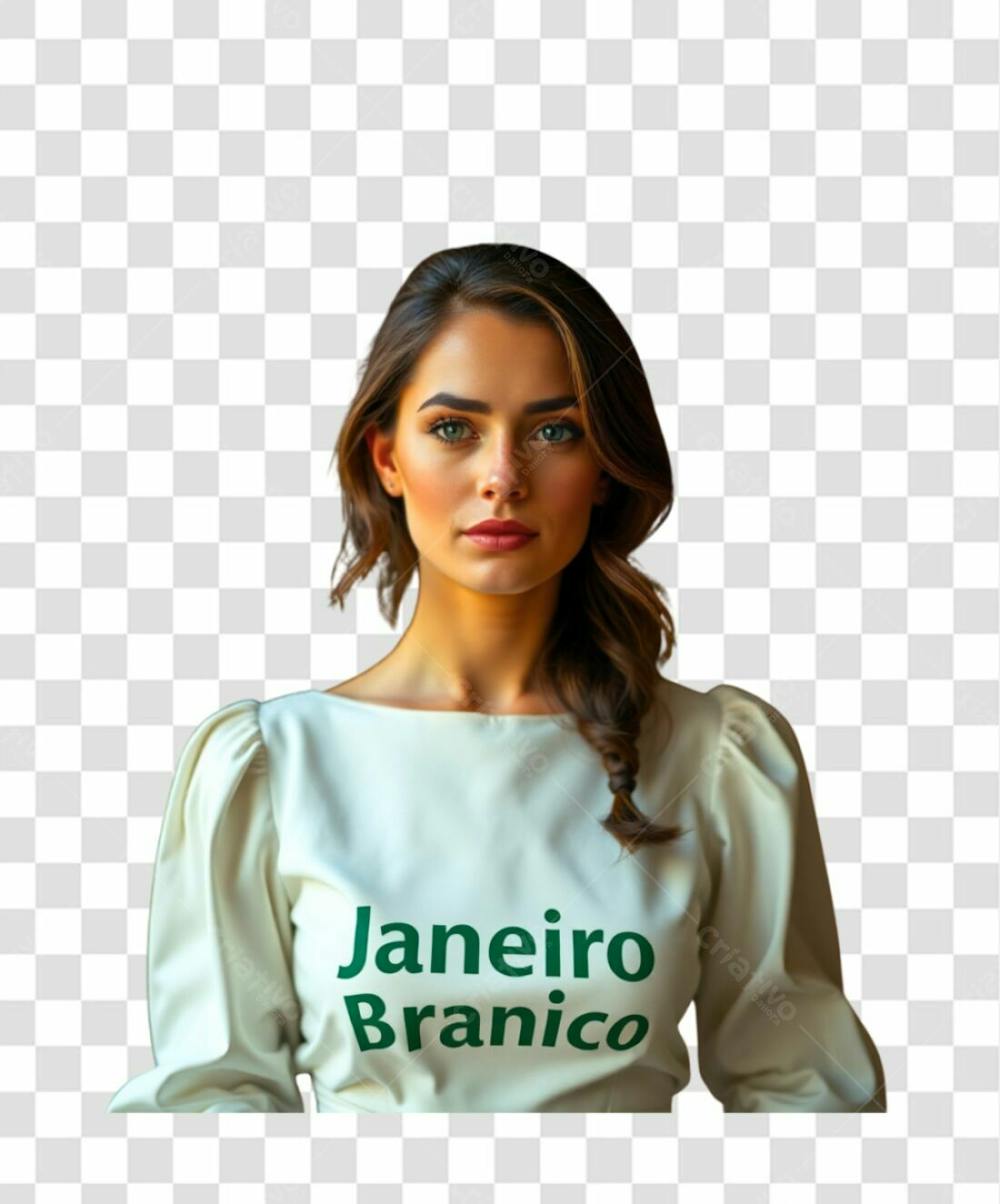 Mulher Com Roupa Branca Janeiro Branco Png Com Fundo Transparente