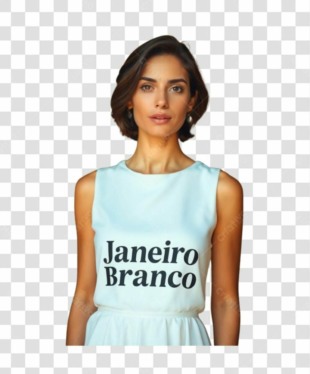 Mulher Com Roupa Branca Janeiro Branco Png Com Fundo Transparente