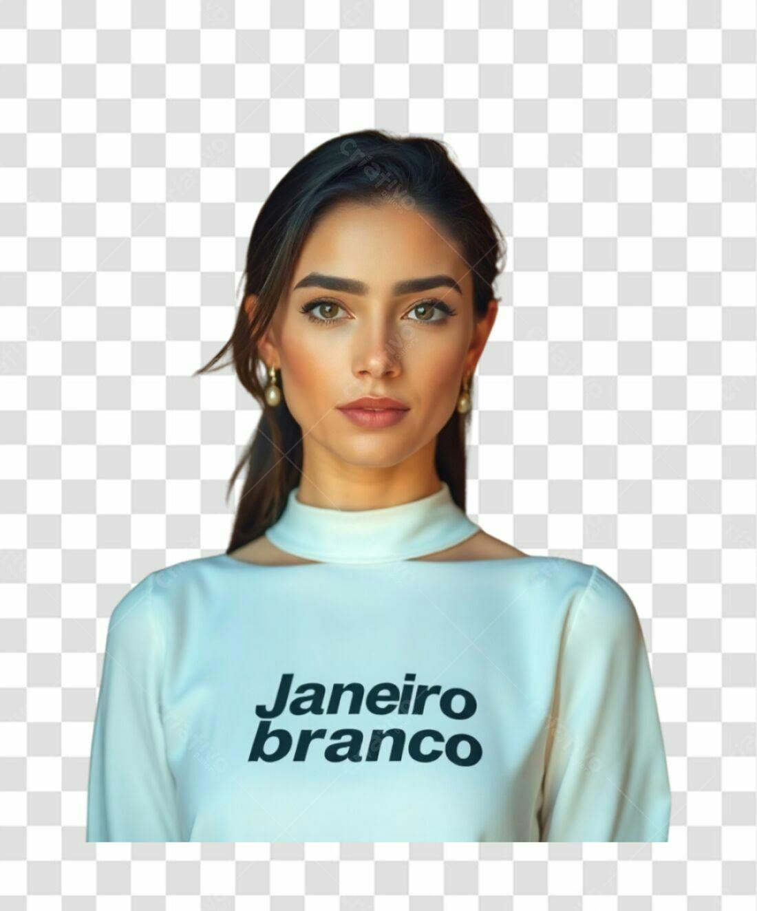 Imagem PNG mulher Janeiro Branco com fundo transparente