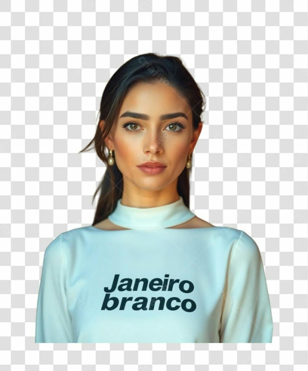 Mulher Com Roupa Branca Janeiro Branco Png Com Fundo Transparente