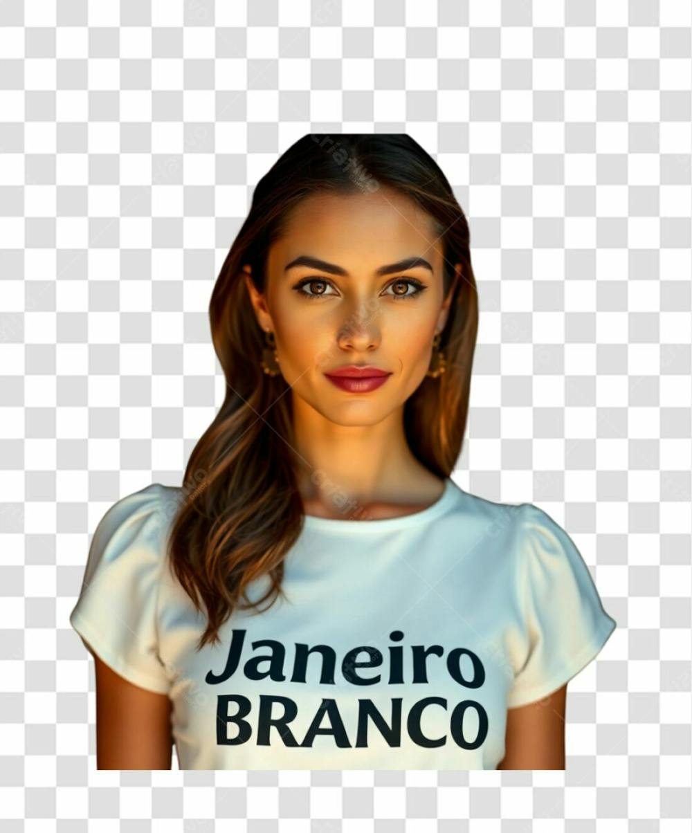 Mulher Com Roupa Branca Janeiro Branco Png Com Fundo Transparente