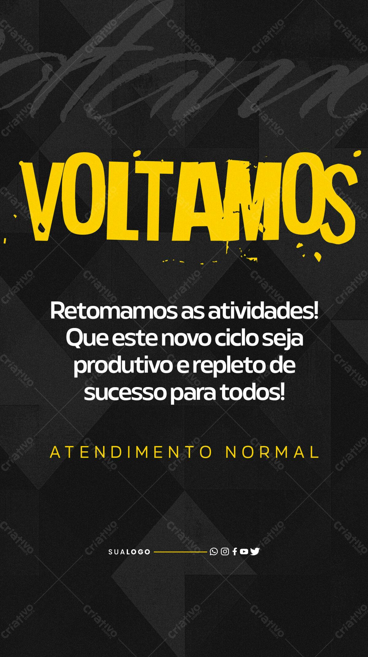Flyer Retorno às Atividades PSD Editável