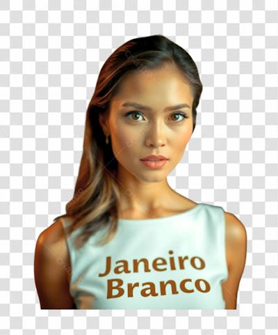Mulher Com Roupa Branca Janeiro Branco Png Com Fundo Transparente