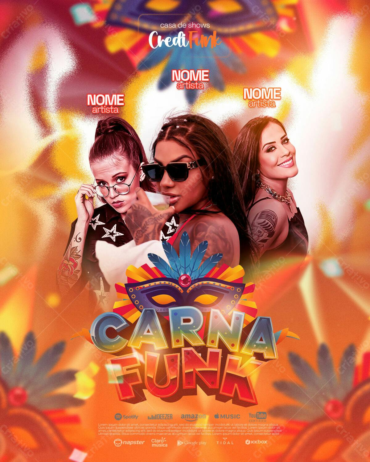Flyer CarnaFunk PSD Editável