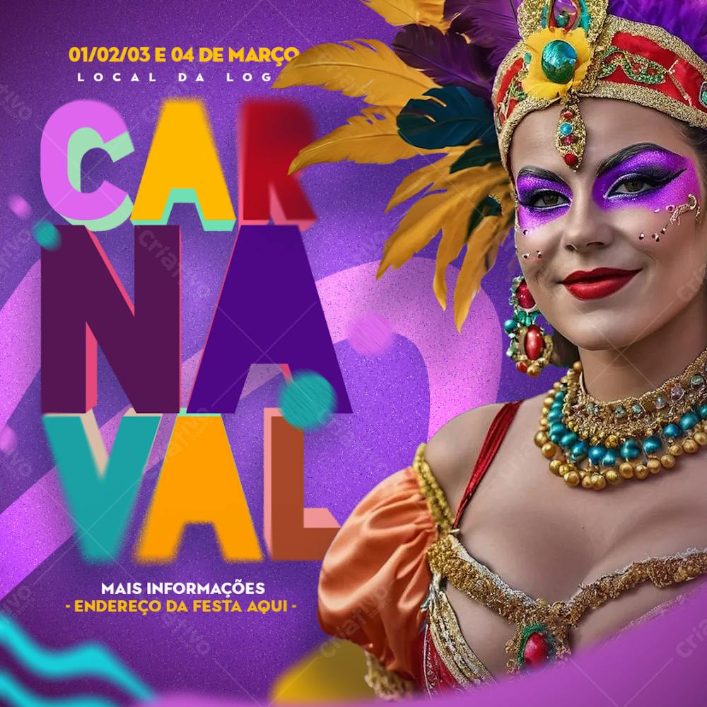 Social Media Para Carnaval Bora Festejar