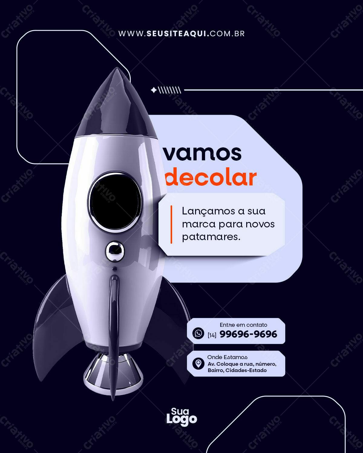 Flyer para Lançamento de Marca PSD Editável