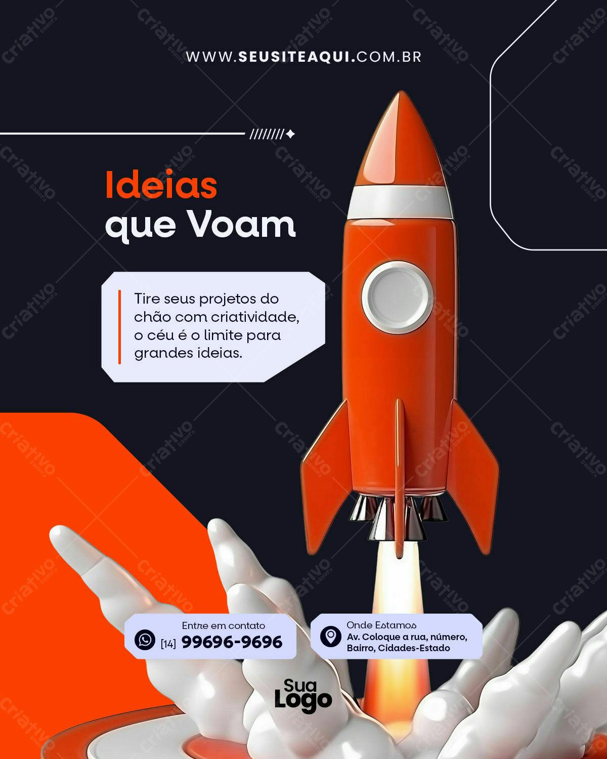 Flyer para Lançamento de Negócio PSD Editável