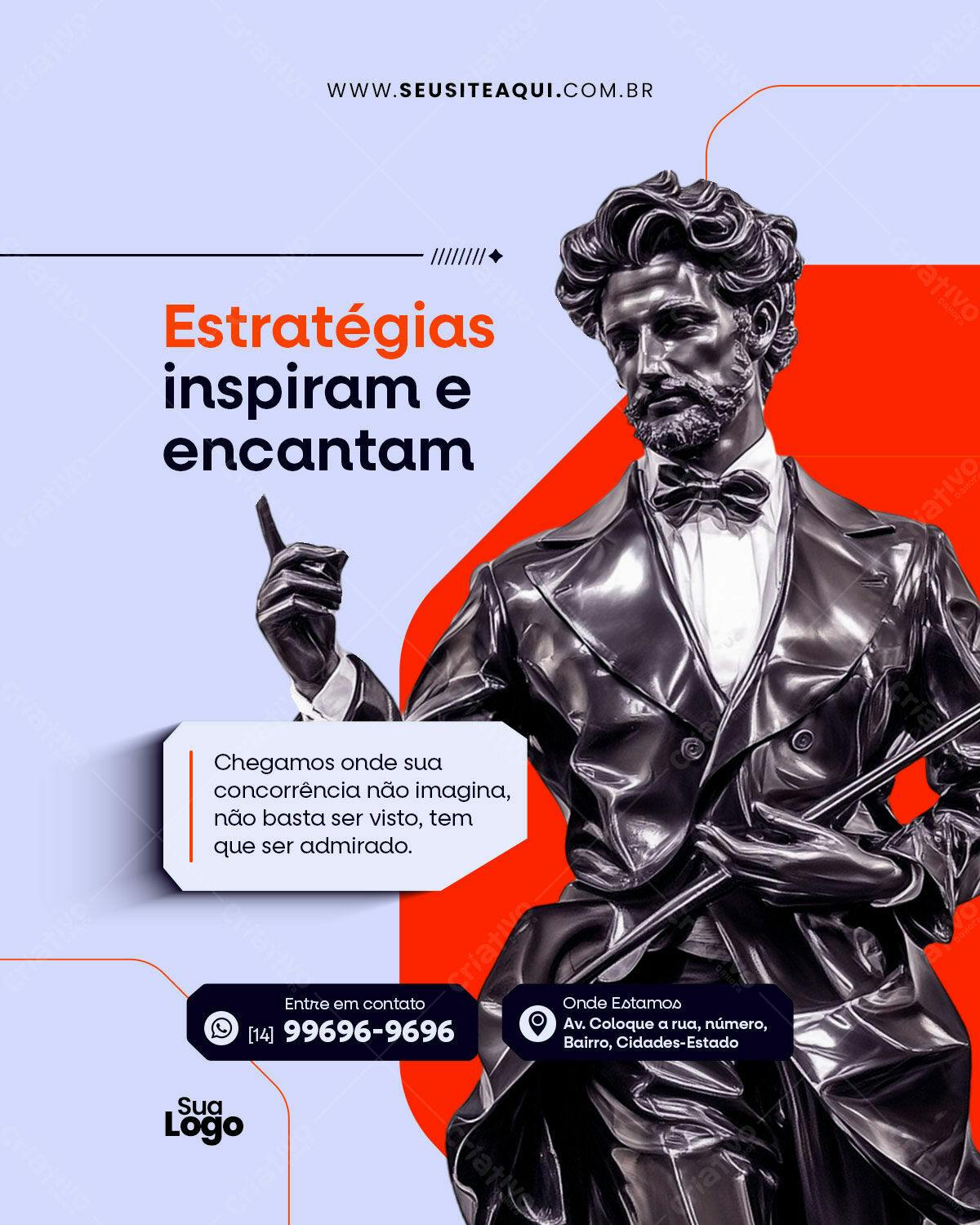 Postagem Mídias Sociais para Negócios PSD Editável
