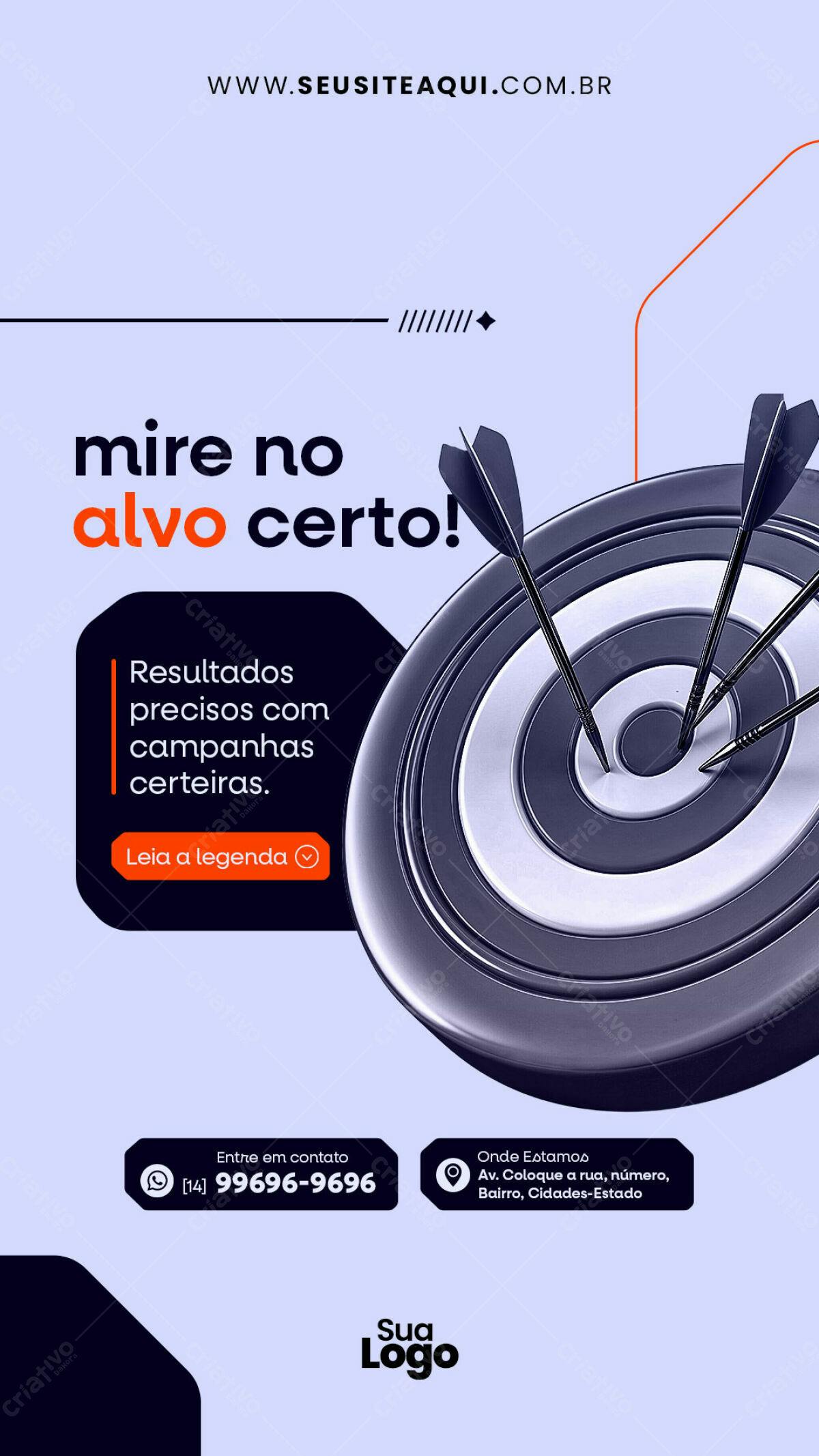 Flyer para Marketing de Sucesso PSD Editável