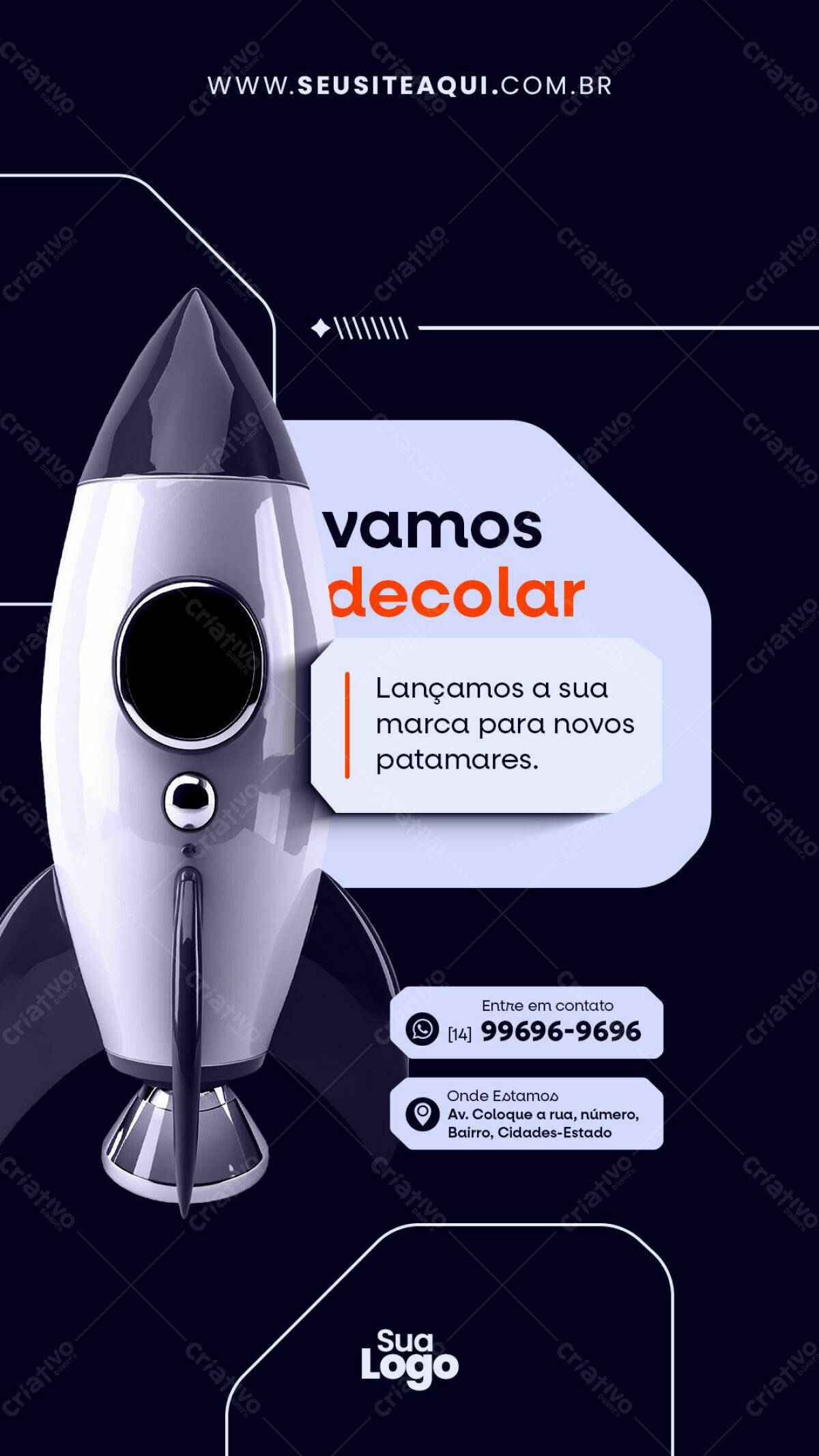 Flyer para Lançamento de Marca PSD Editável