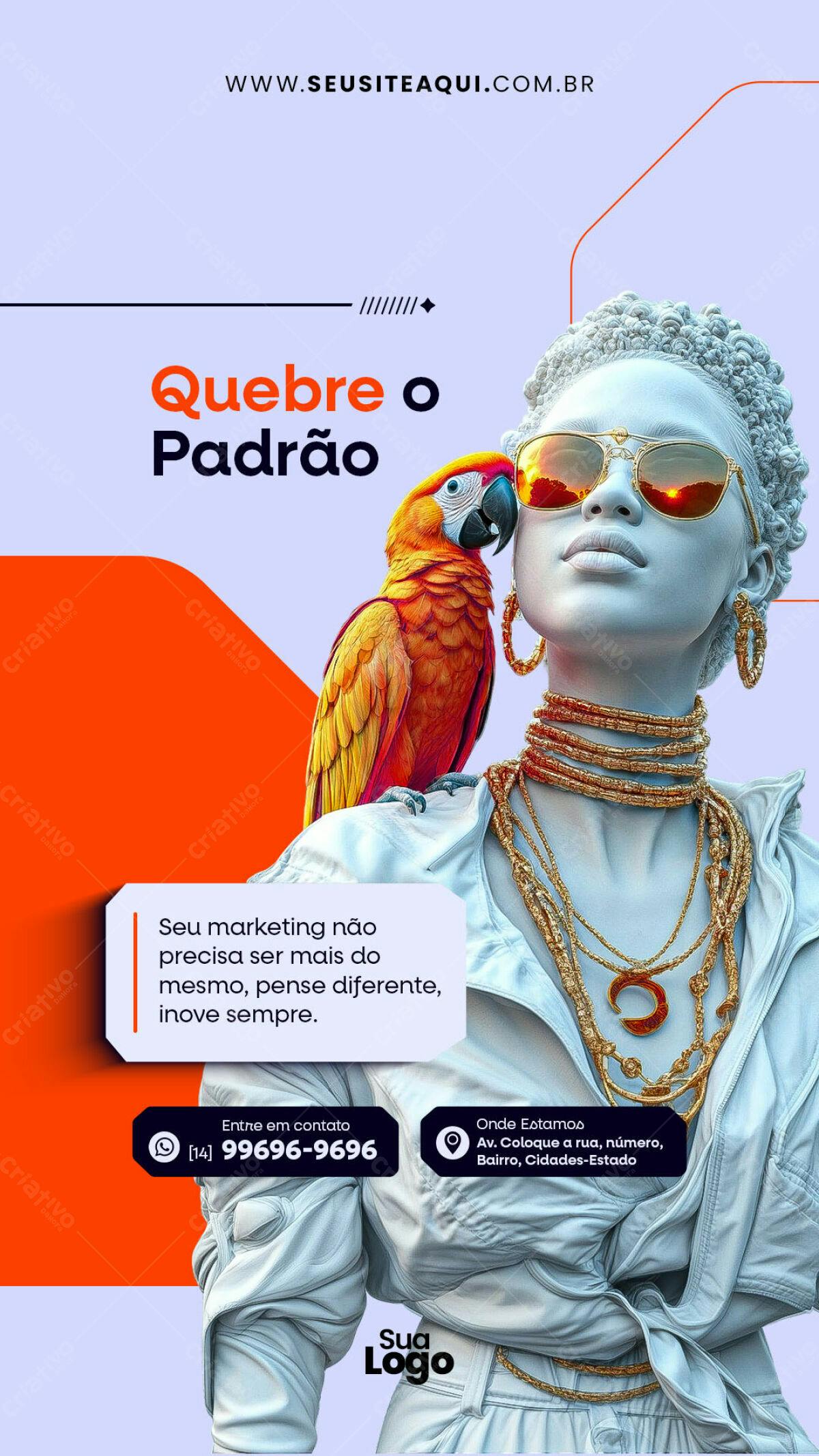 Flyer Inovador Quebre o Padrão PSD Editável