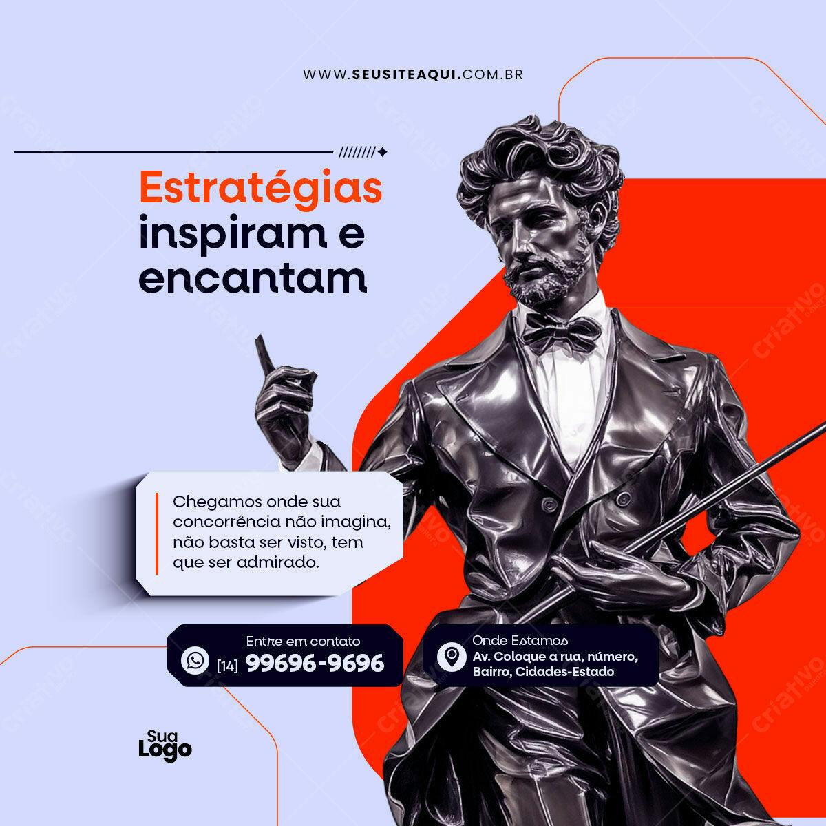 Postagem Instagram Marketing de Luxo PSD Editável