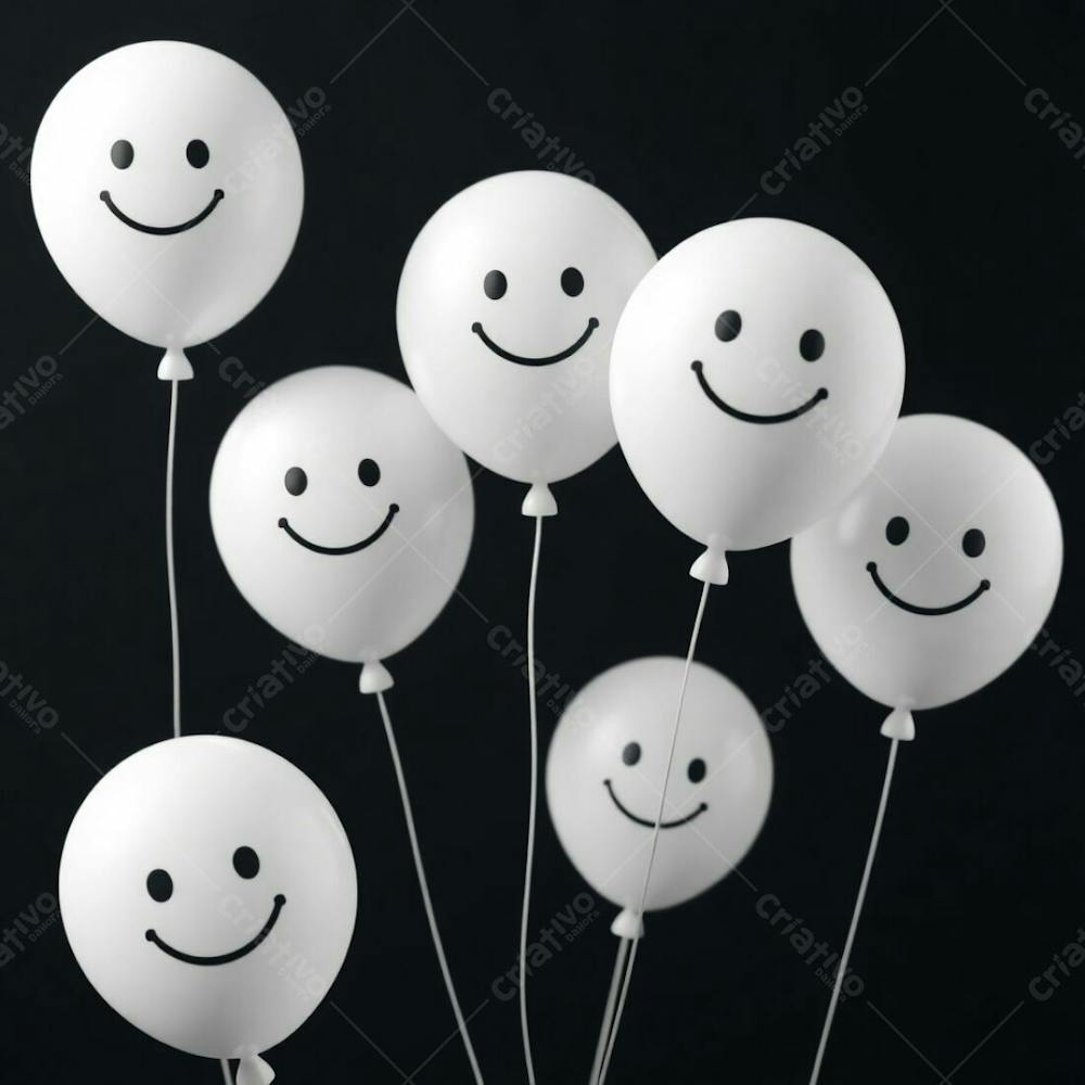 Balão Branco Com Sorriso Campanha Janeiro Branco Png
