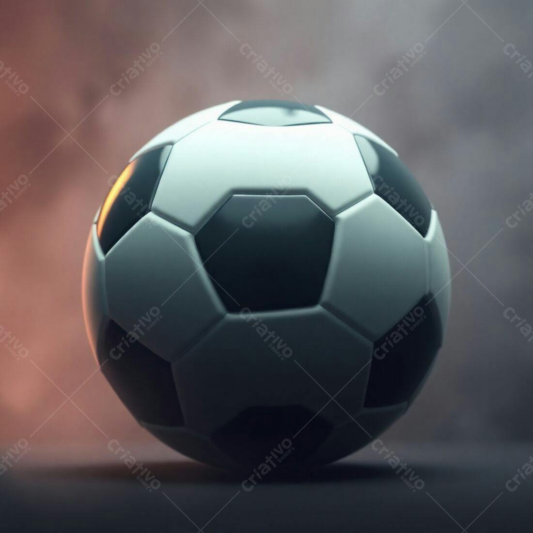 Bola de futebol em fundo escuro
