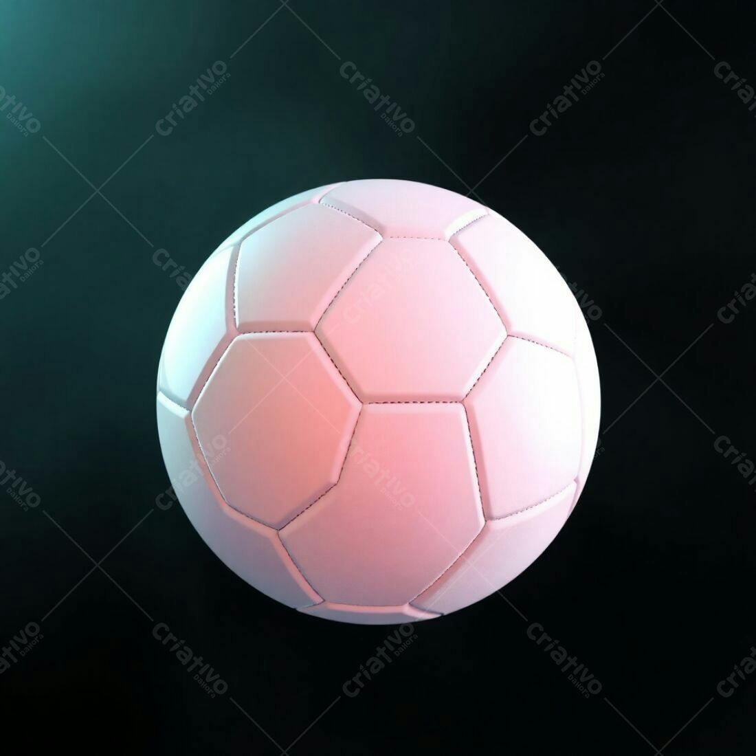 Bola de futebol branca em fundo escuro