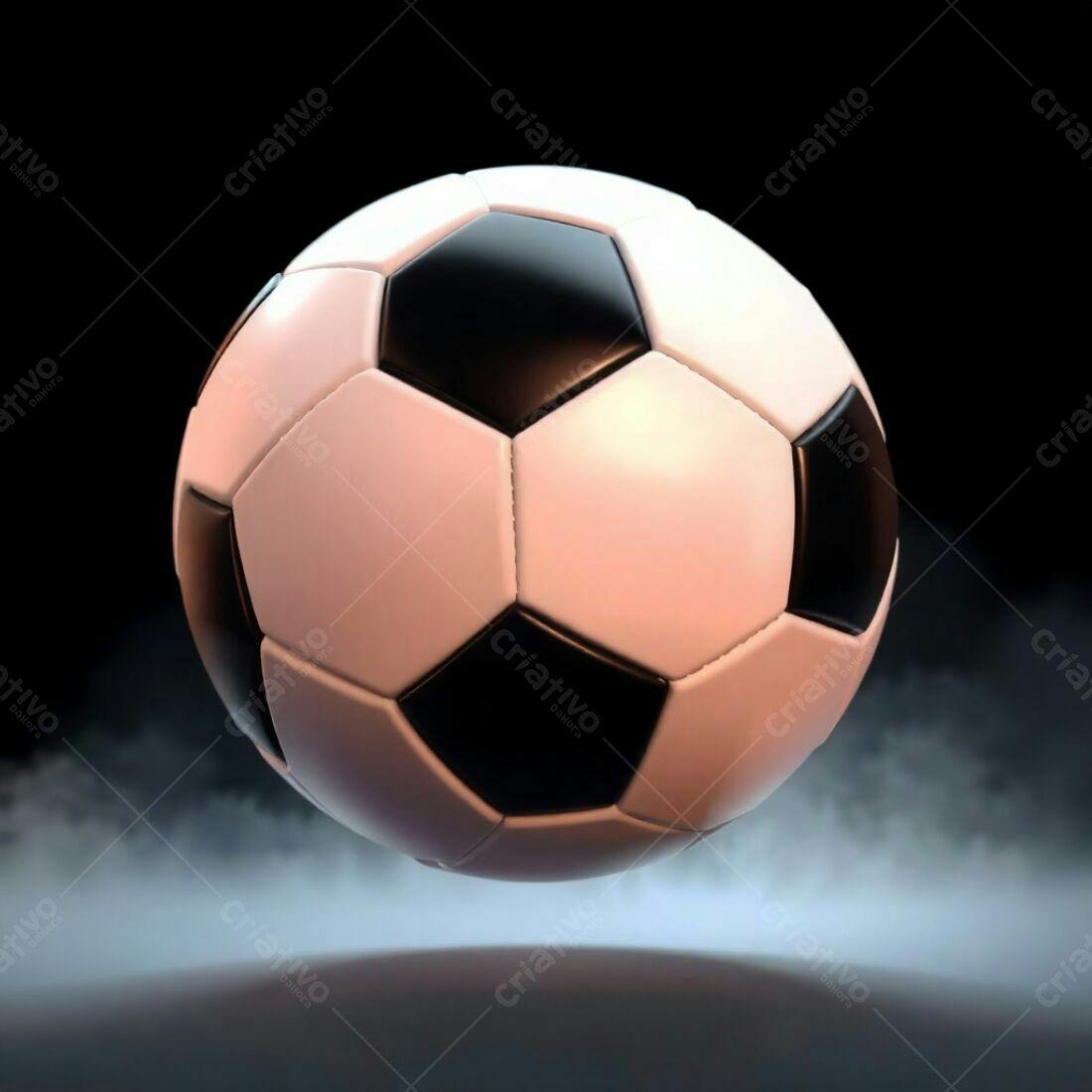 Bola de futebol em fundo escuro