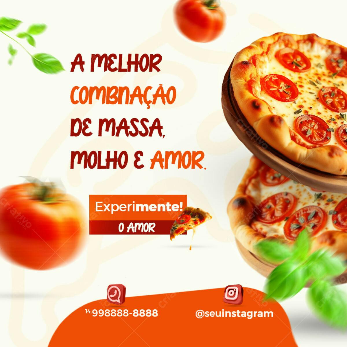 Flyer para Pizzaria PSD Editável