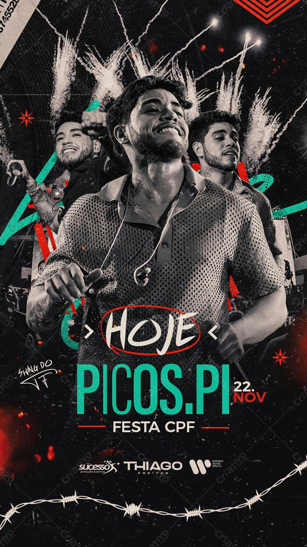 Flyer para Festa em Picos PI PSD Editável