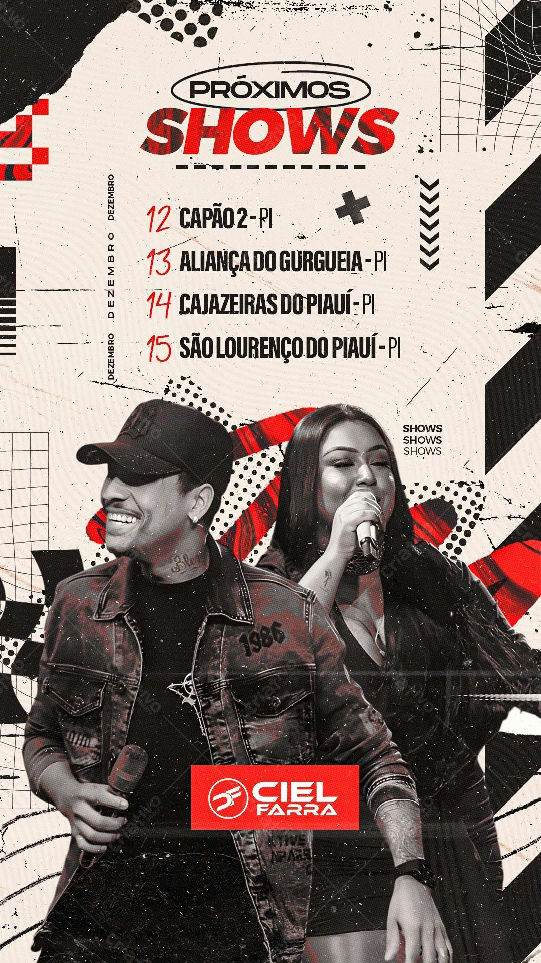 Flyer Shows Musicais Piauí PSD