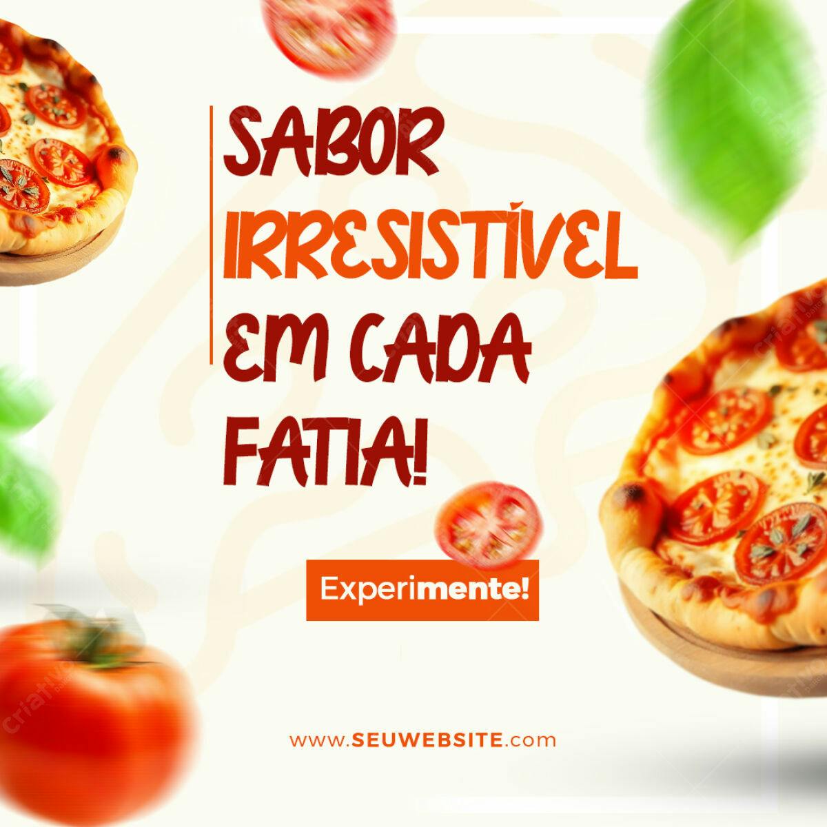 Flyer para Pizzaria PSD Editável