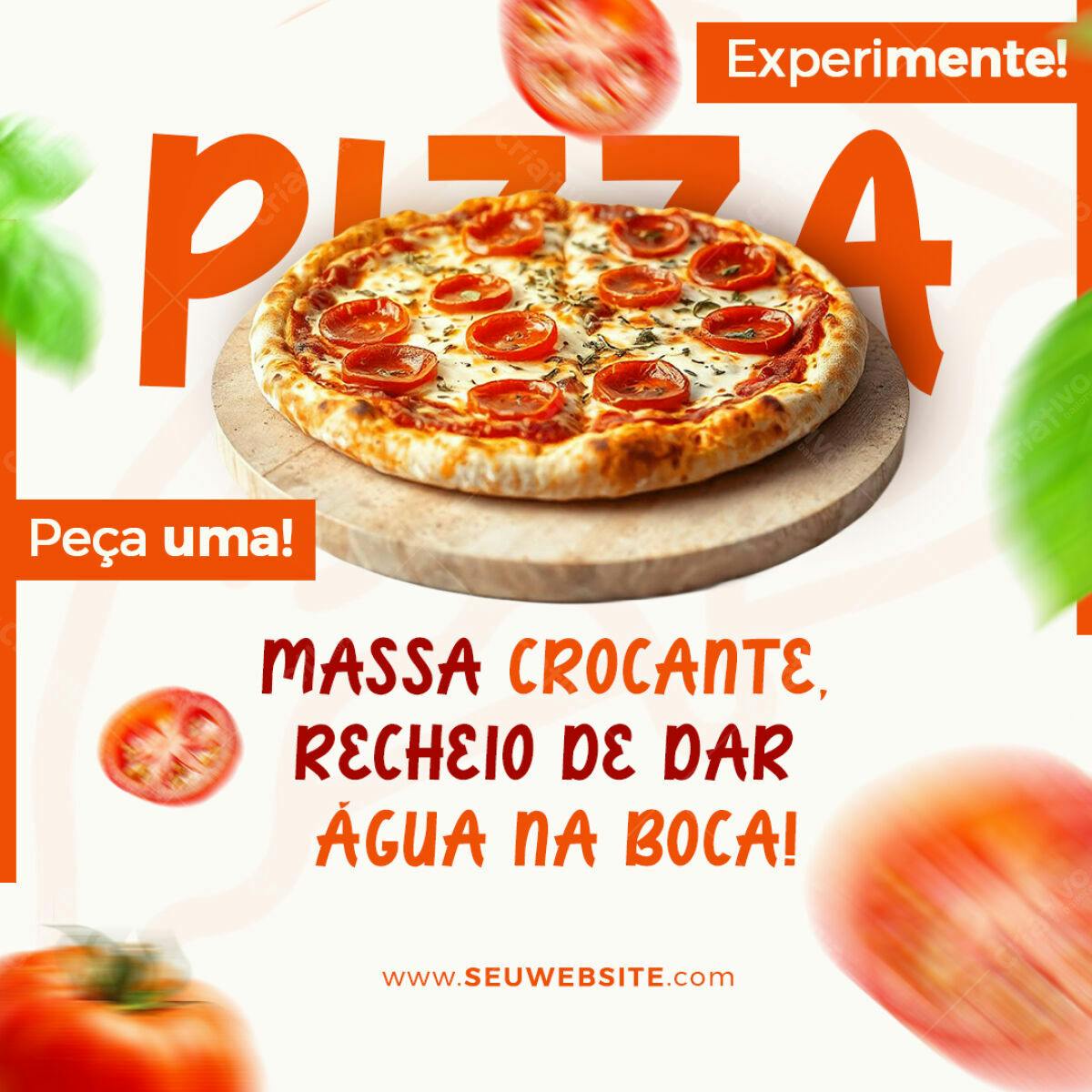 Flyer para Pizzaria PSD Editável