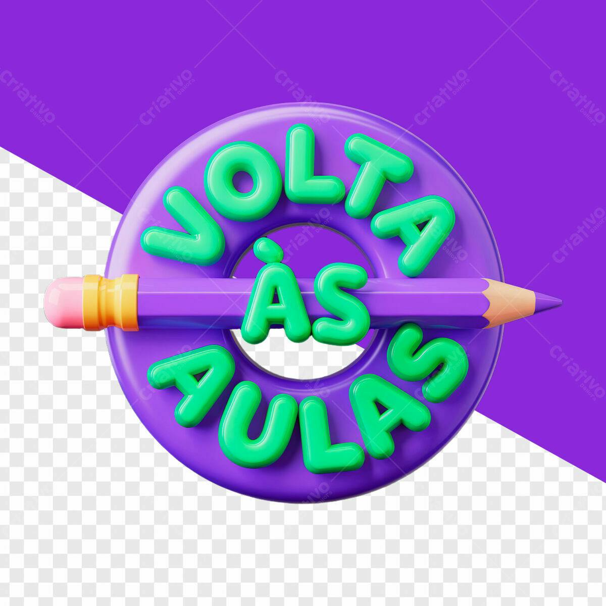 Arte para Volta às Aulas PSD Editável