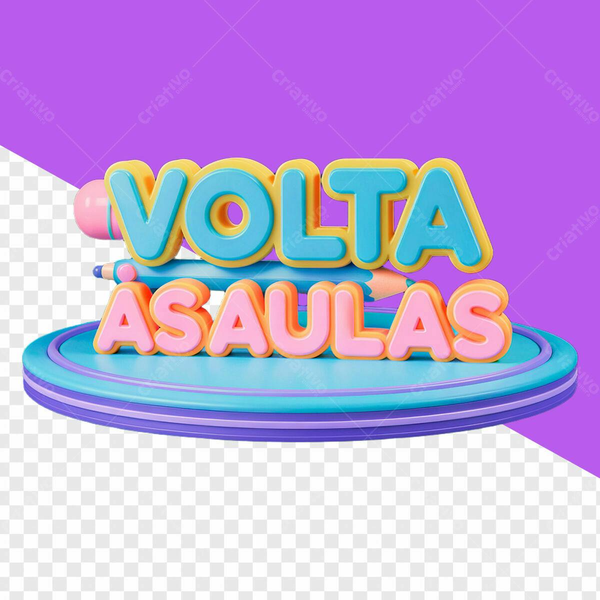 Arte para Volta às Aulas PSD Editável