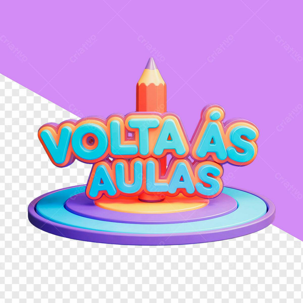Arte para Volta às Aulas PSD Editável