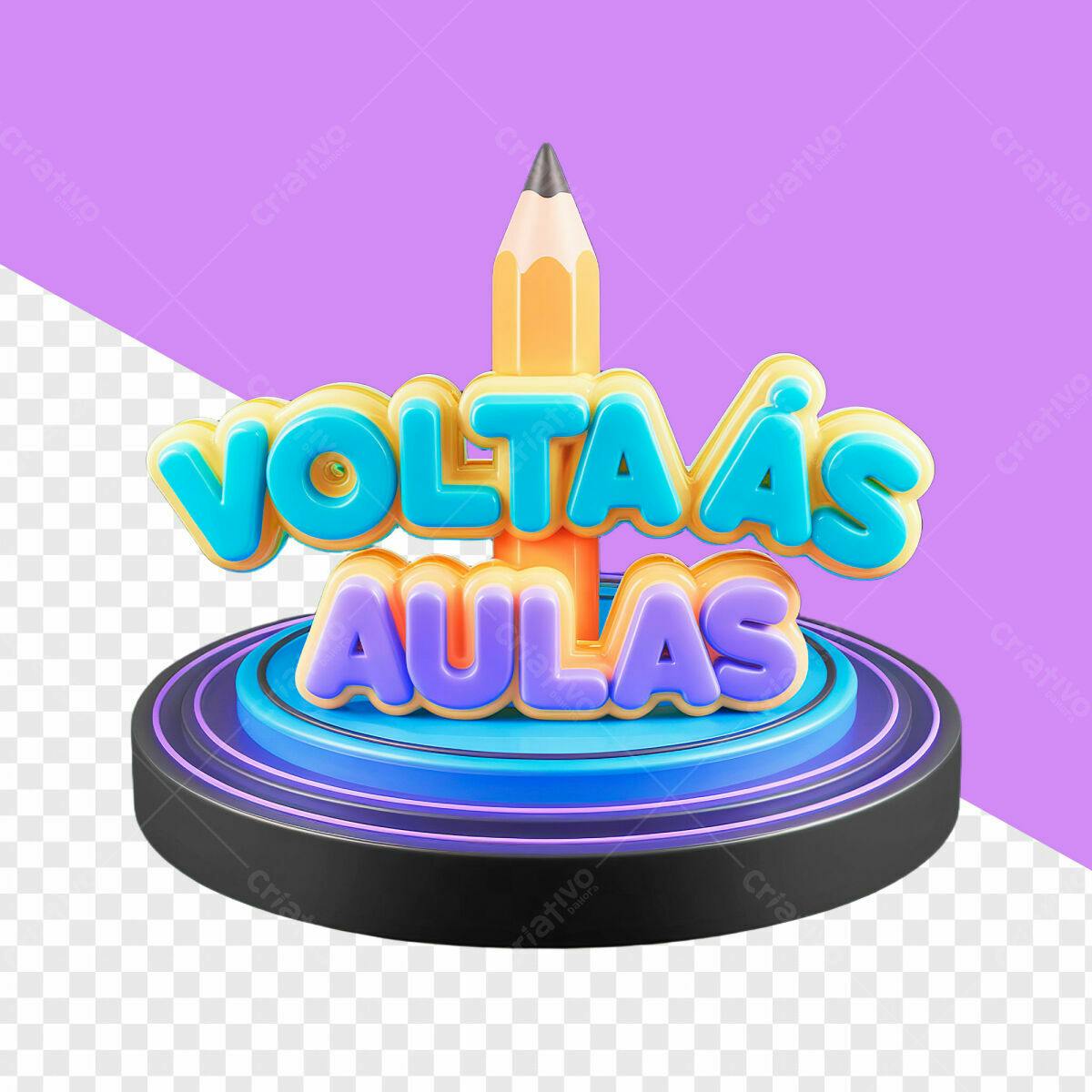 PSD para Volta às Aulas com Design 3D