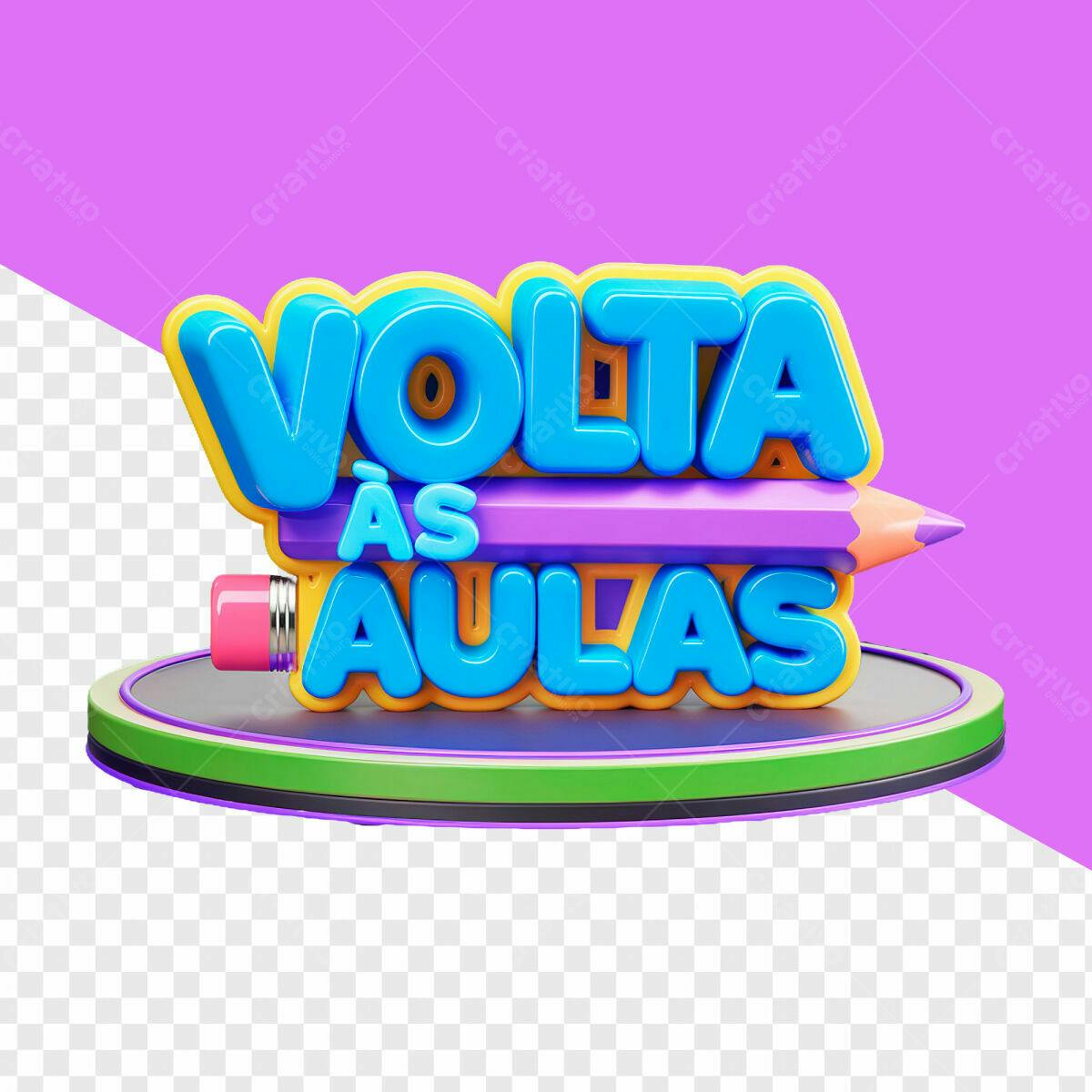 Arte para Volta às Aulas PSD Editável