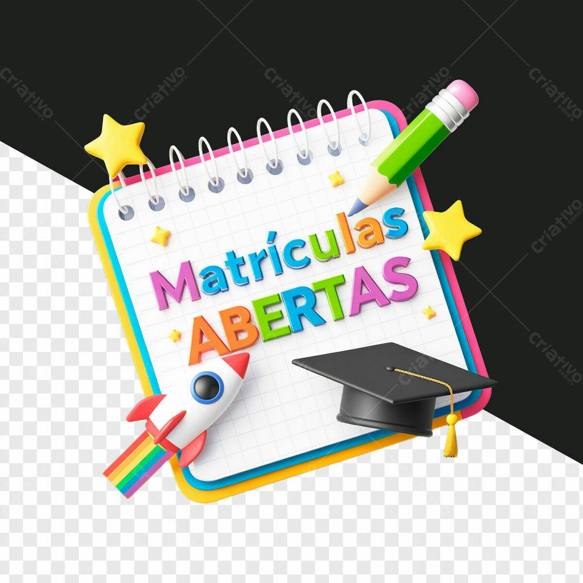 PSD para Matrículas Abertas PSD Editável