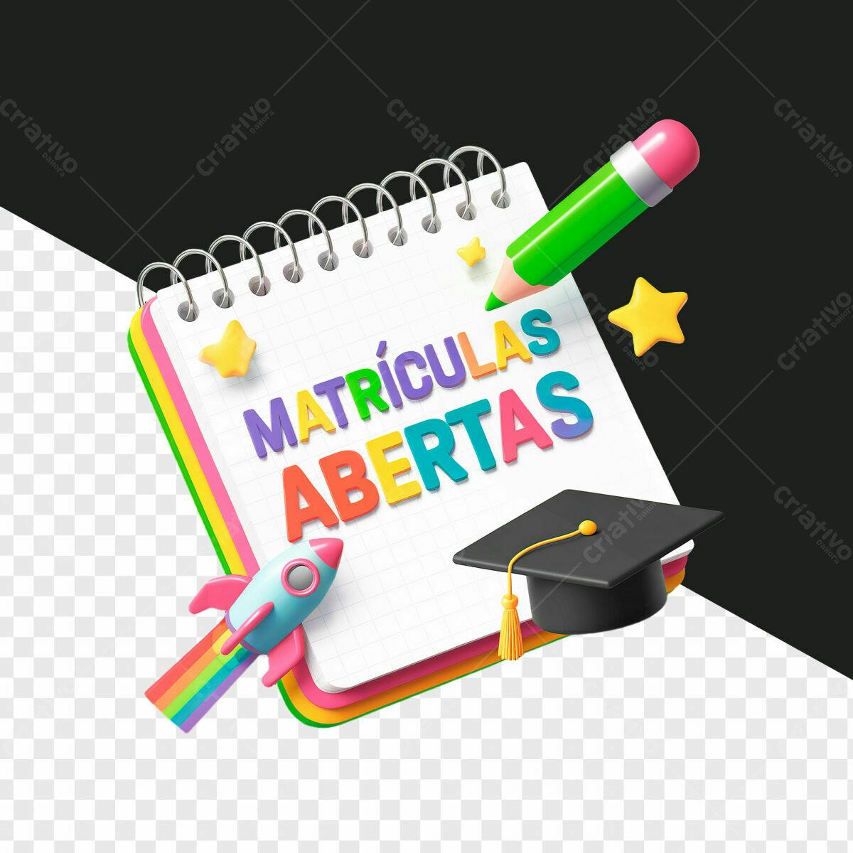 Banner Matrículas Abertas PSD Editável
