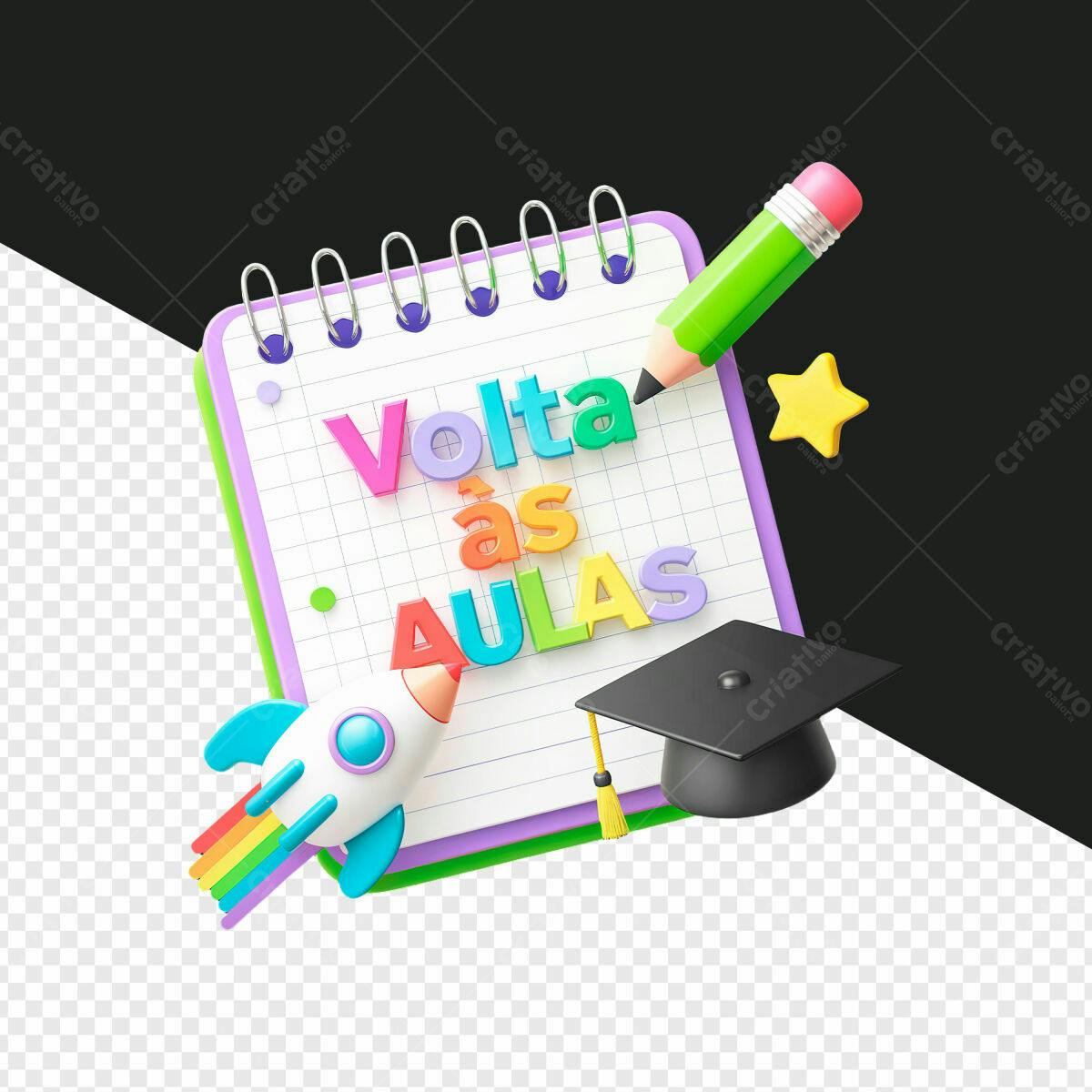 Flyer Volta às Aulas PSD Editável