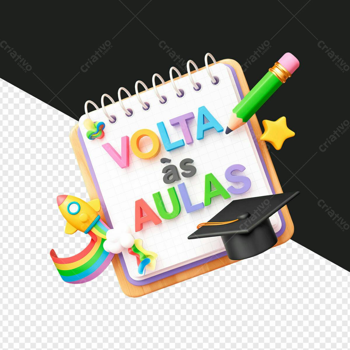 Flyer Volta às Aulas PSD Editável