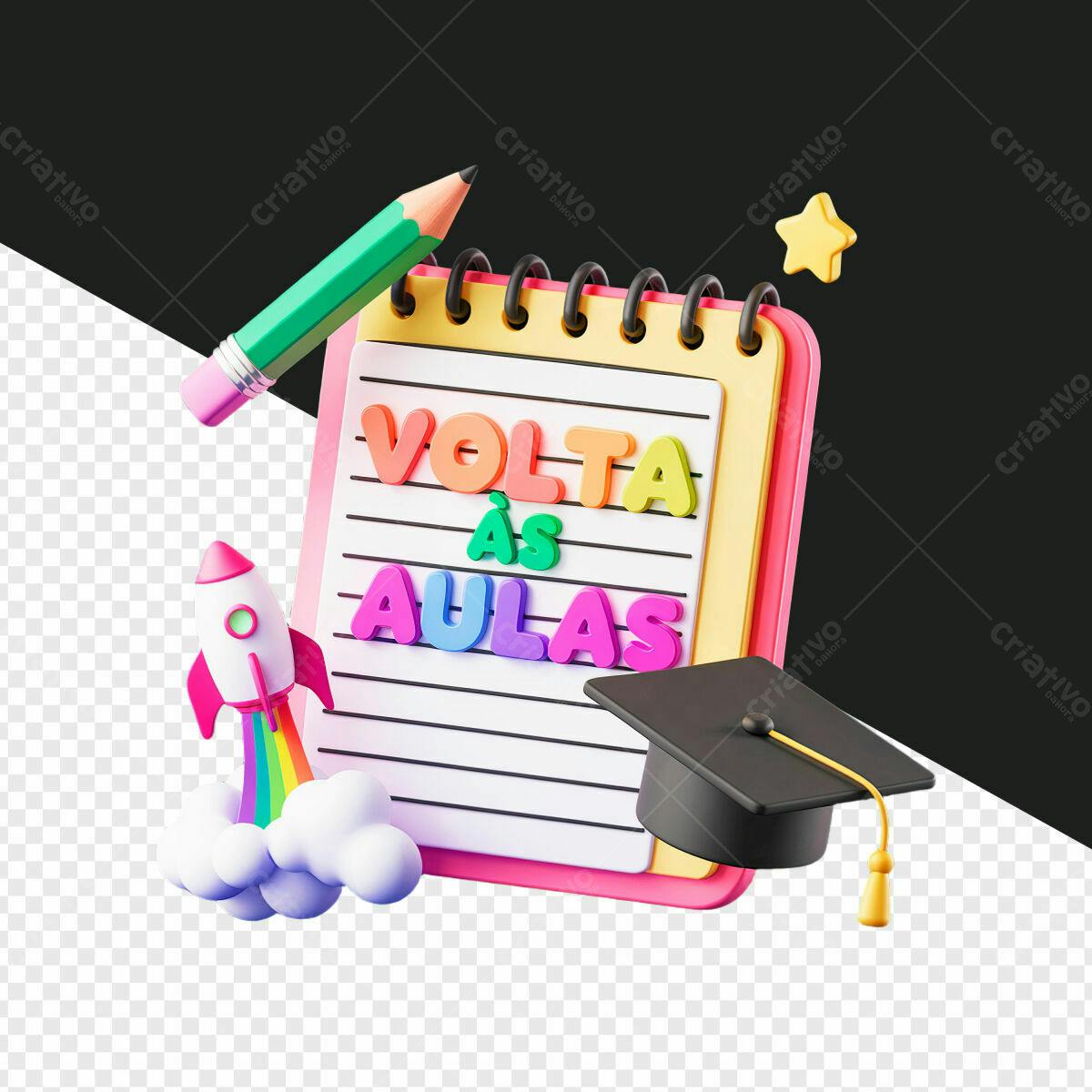 Kit Voltar às Aulas PSD Editável