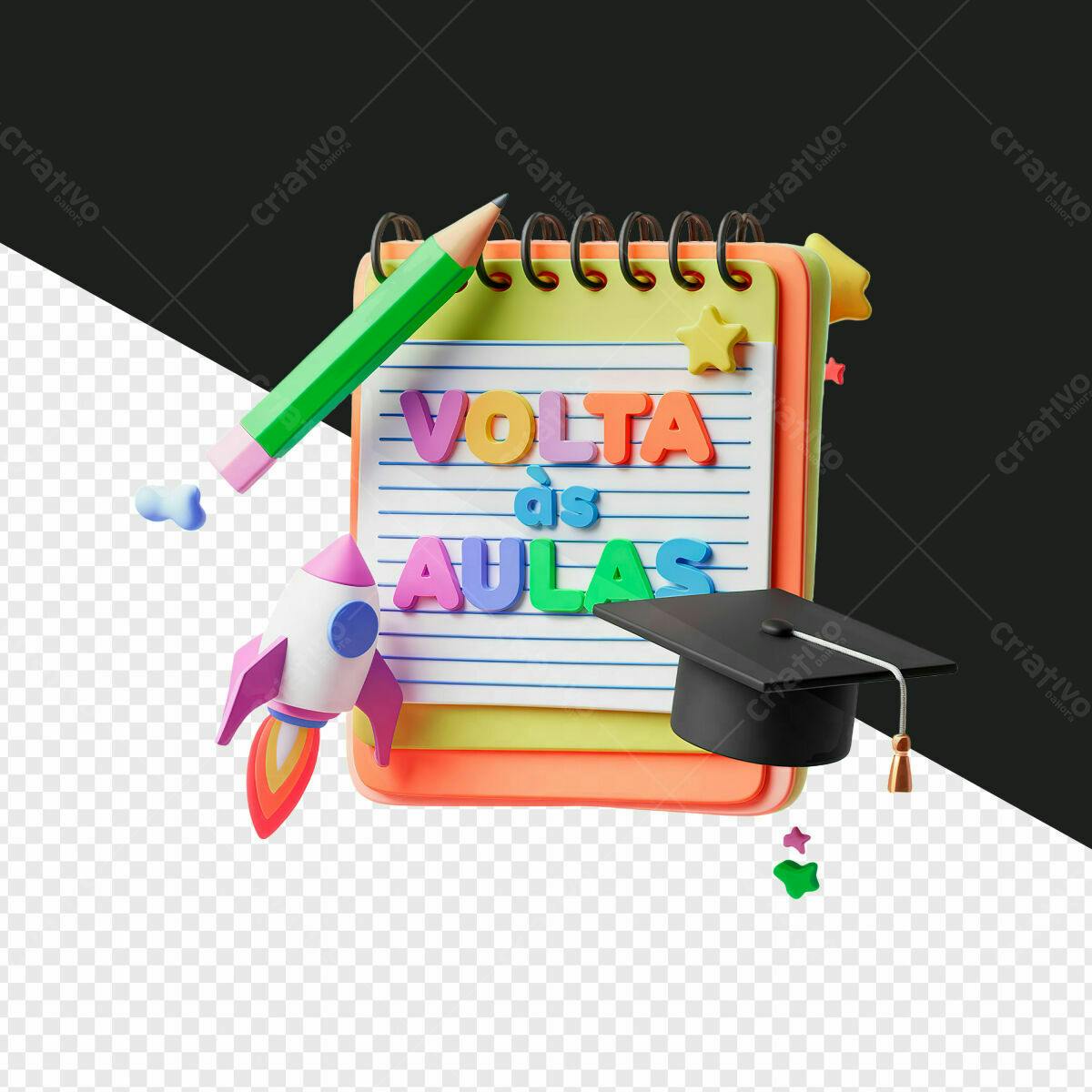PSD Voltar às Aulas - Kit Escolar Colorido