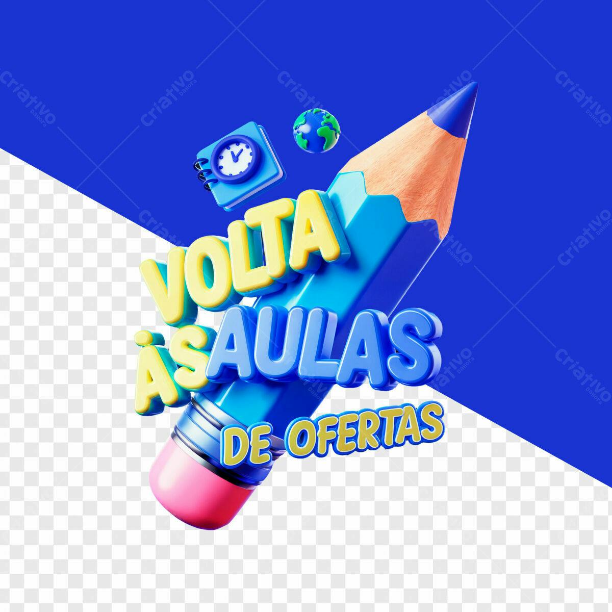 Flyer Volta às Aulas com Ofertas PSD Editável