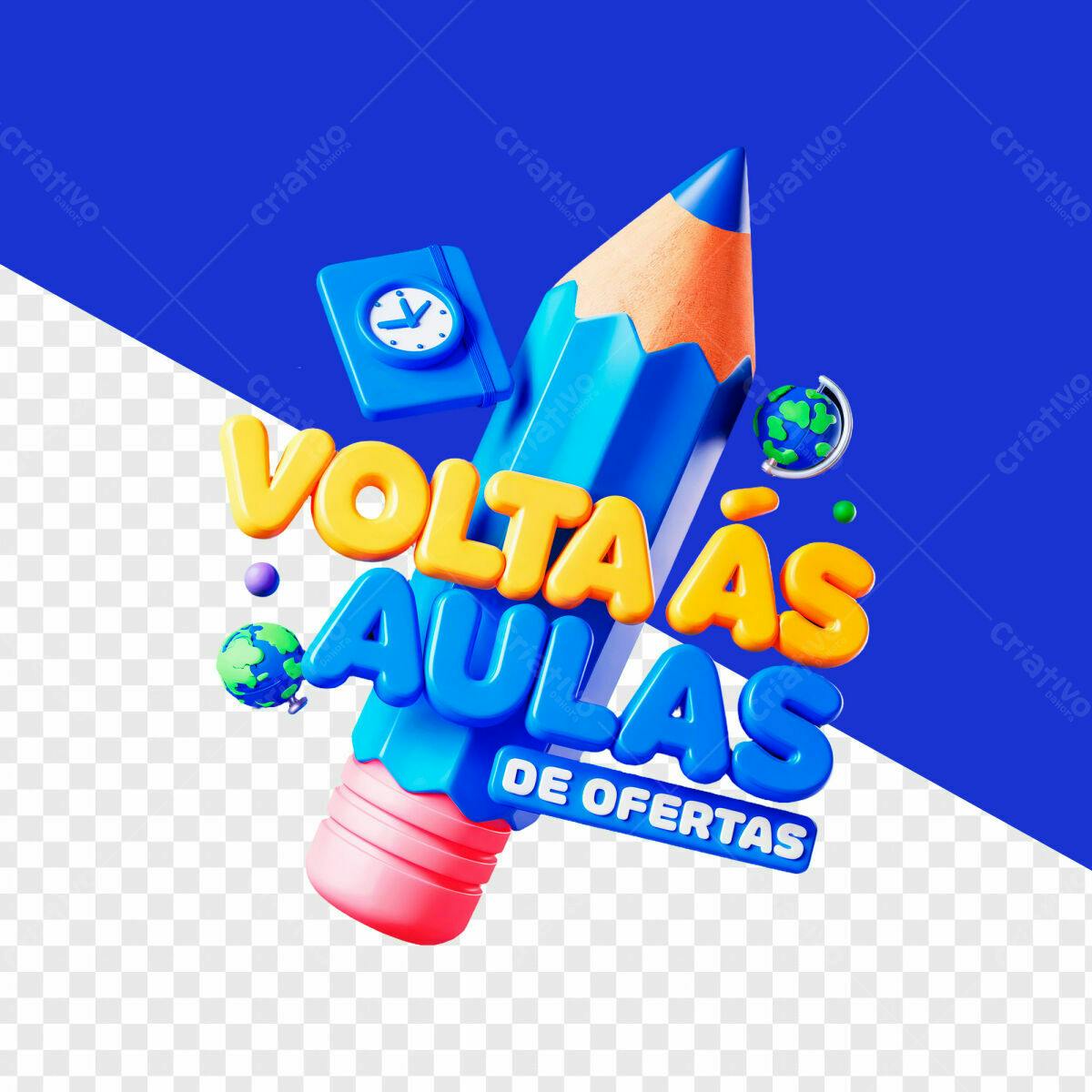Flyer Volta às Aulas PSD Editável