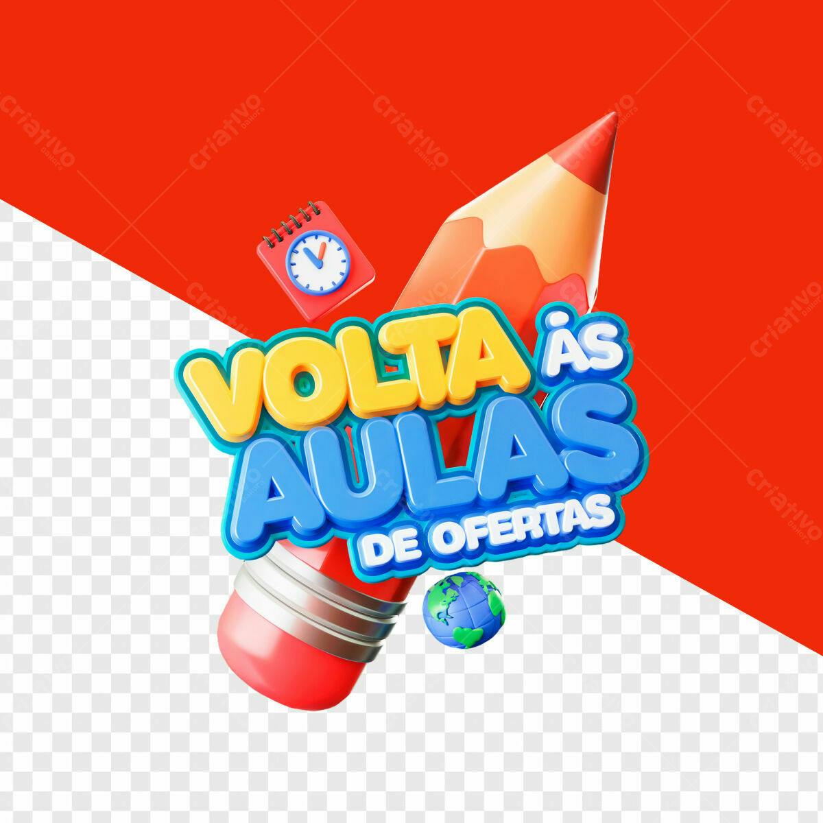 Flyer Volta às Aulas com Ofertas PSD Editável