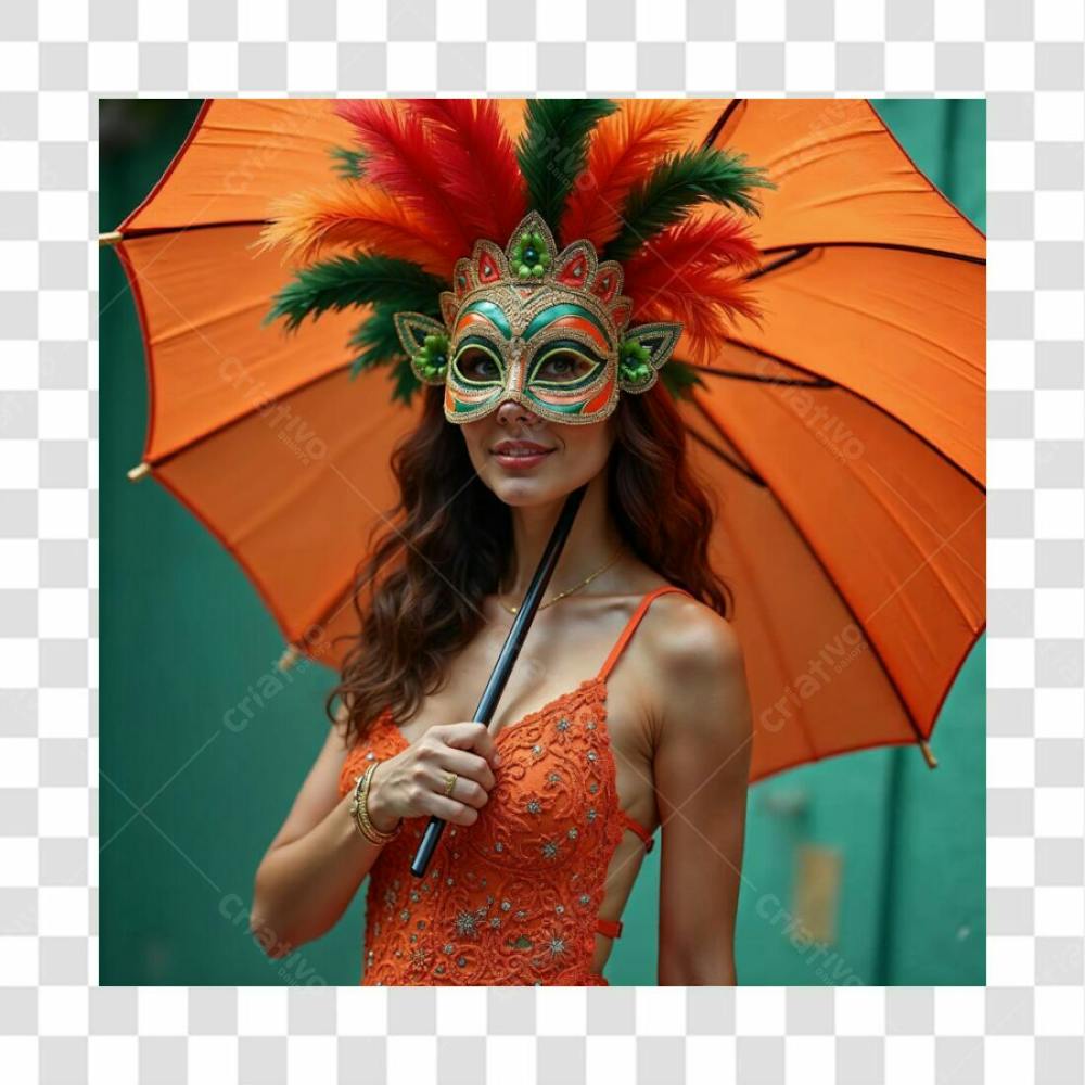 Imagem De Mulher No Carnaval Com Guarda Chuva Sombrinha Guarda Sol Musa Do Verão