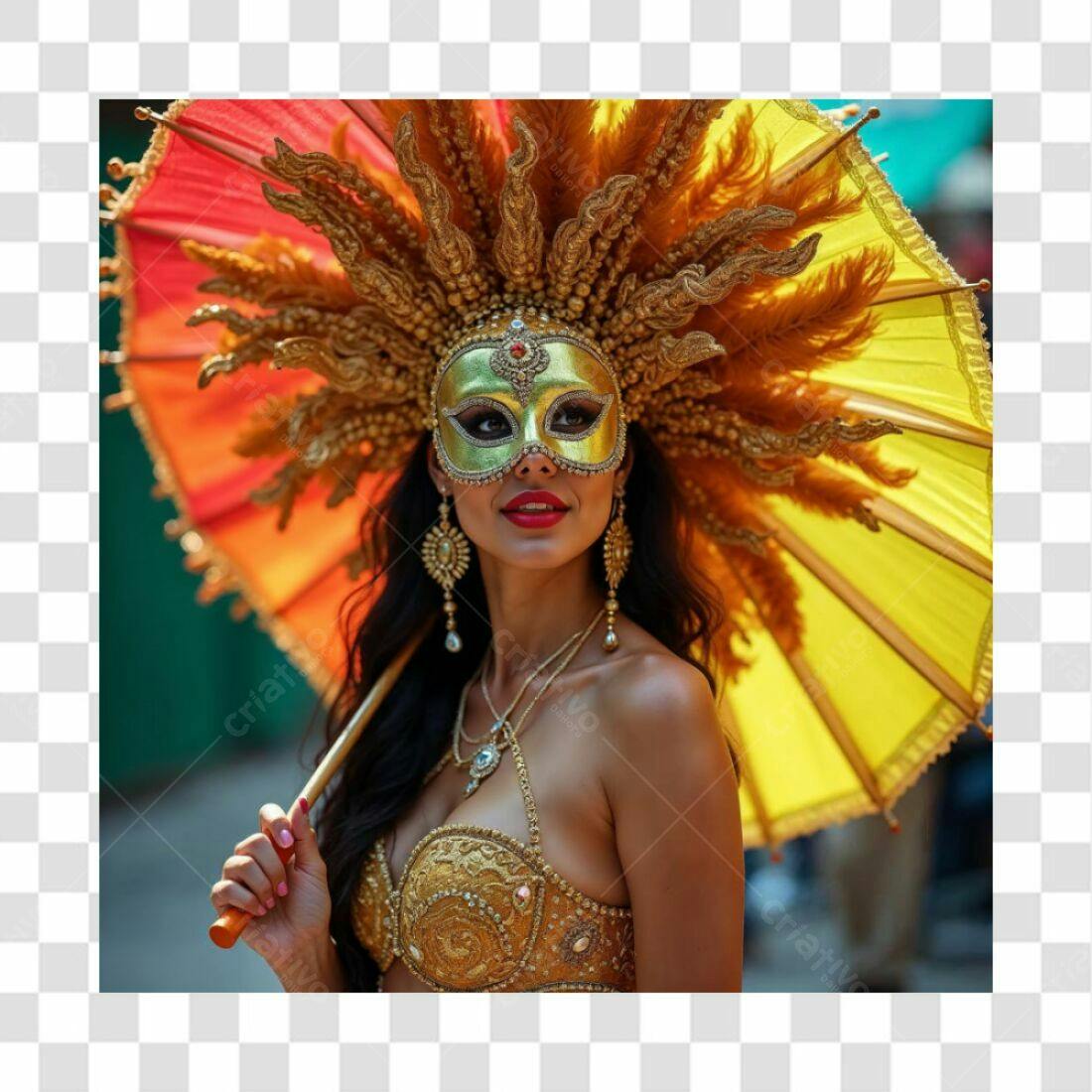 Máscara Carnaval PNG com fundo transparente