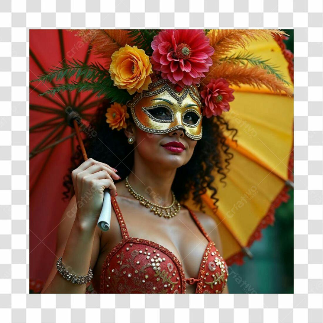 Máscara Carnaval PNG com fundo transparente