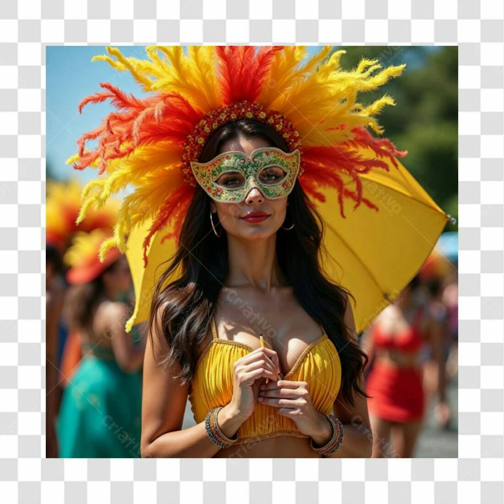 Imagem De Mulher No Carnaval Com Guarda Chuva Sombrinha Guarda Sol Musa Do Verão