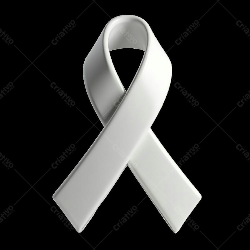 Laço Branco Sem Fundo Da Campanha Janeiro Branco Png