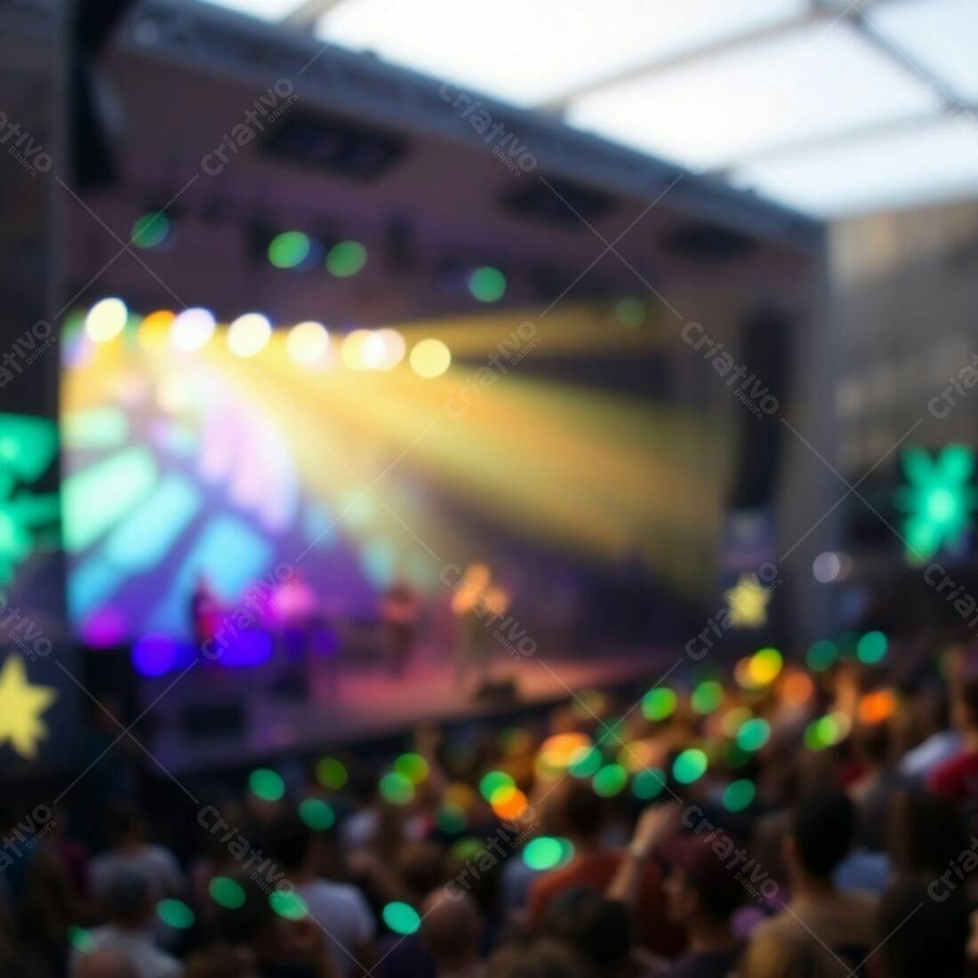 Show ao vivo com luzes coloridas