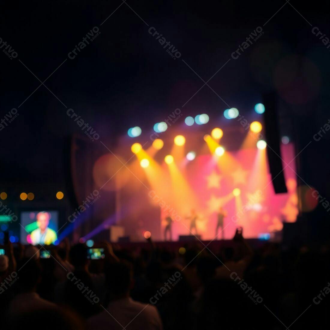 Show ao vivo com luzes vibrantes