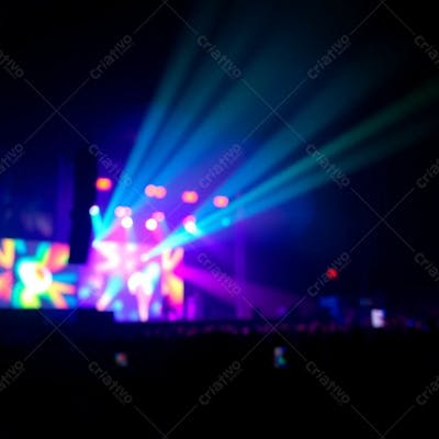 Palco De Show Lindo Com Multidão Background Para Fundo De Cartaz